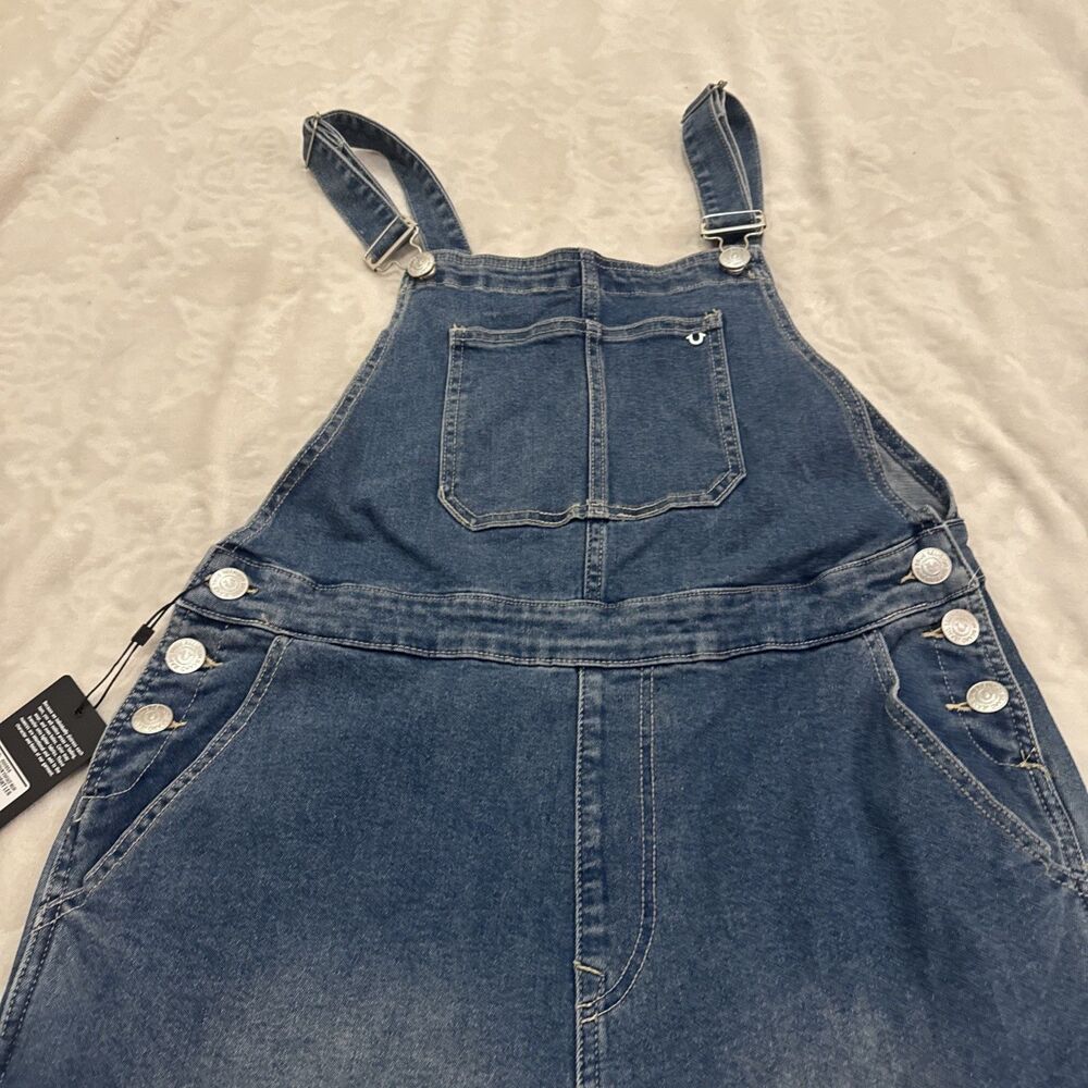 True Religion Women's Denims Straight Leg Overalls  size L - Picture 3 of 16